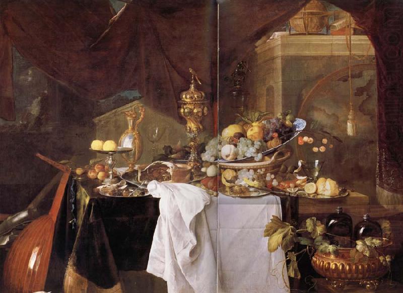 Fruits et vaisselle:un dessert, Jan Davidsz. de Heem